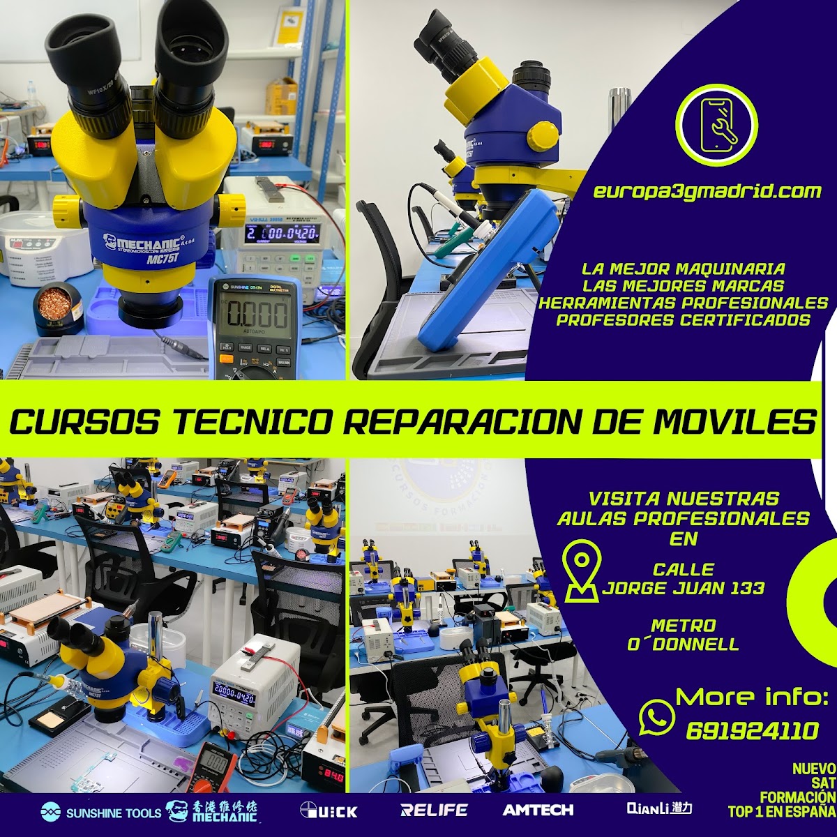 Aula y trabajos de alumnos en School Repair Phones